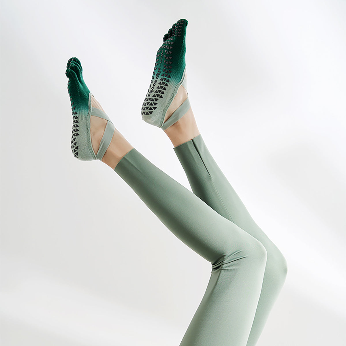 Non-Slip Pilates Grip Socks — Full Toe Yoga Barre Socks (3 Pairs)