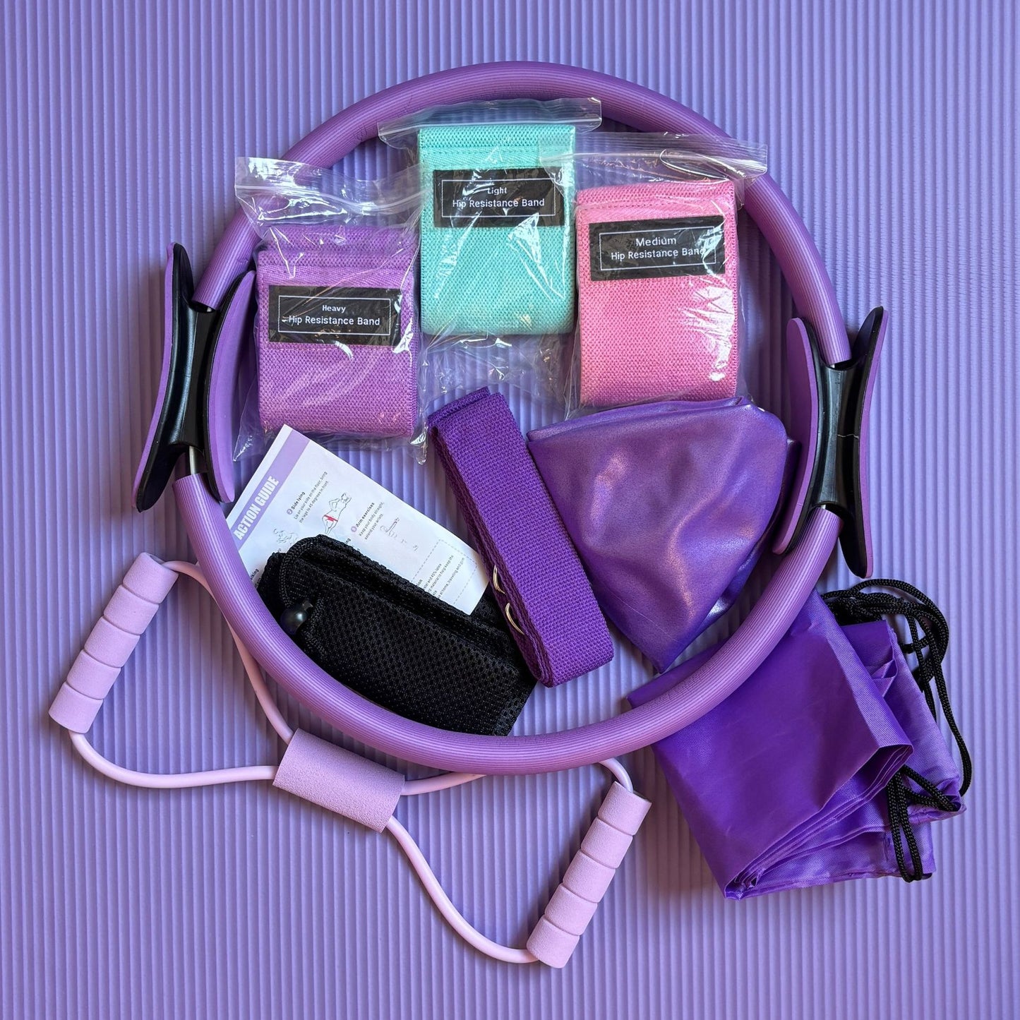 14-Piece Pilates Ring & Resistance Band Set