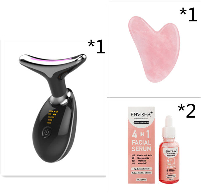 EMS Thermal Neck Massager — Microcurrent LED Lifting & Tightening