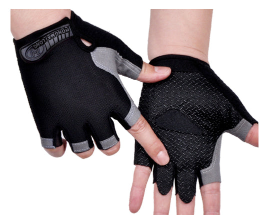 Anti-Slip Half Finger Workout Gloves — Gym & Cycling