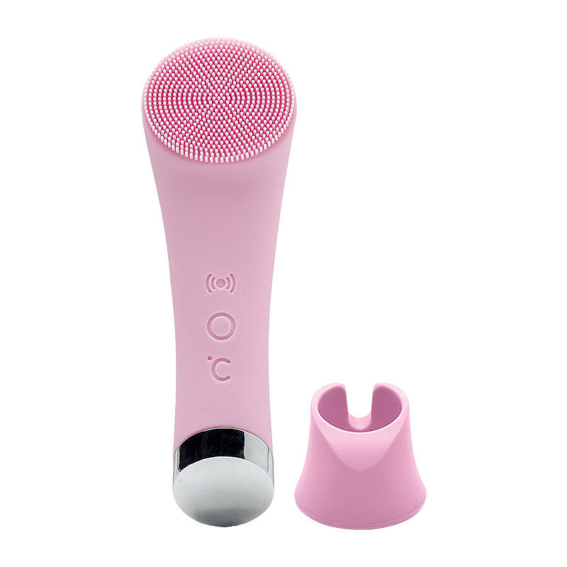 Silicone Electric Facial Cleansing Brush — Vibration & Heating