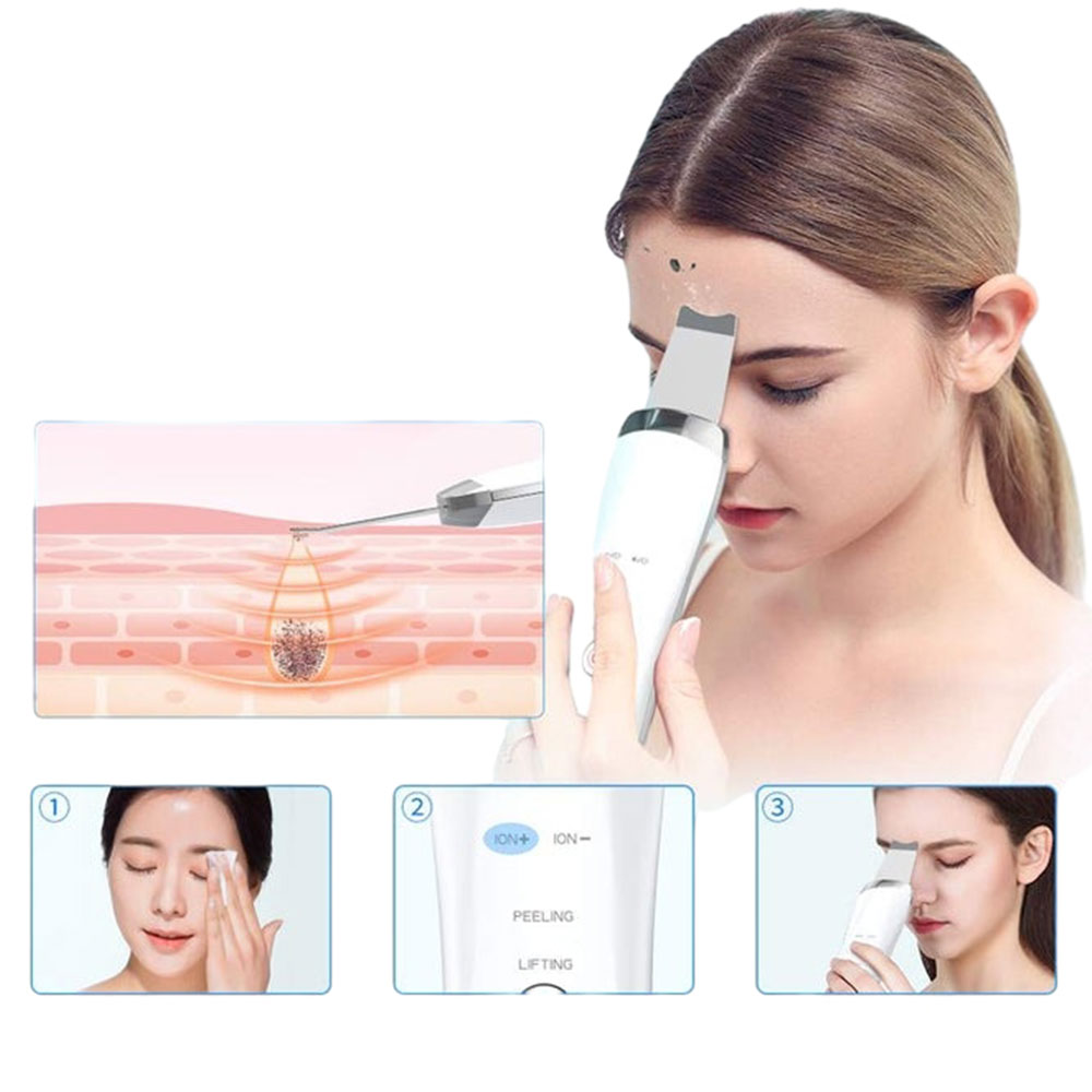 Ultrasonic Skin Scrubber — Electric Face Spatula