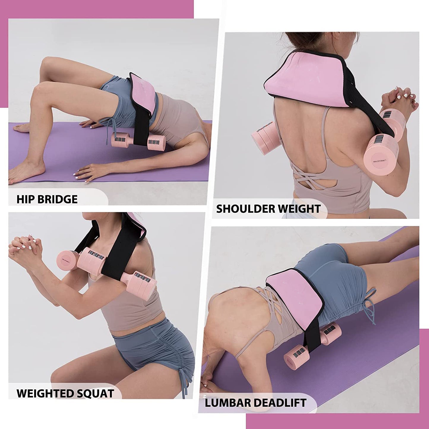 Hip Thrust Belt — Glute Bridge Barbell Pad