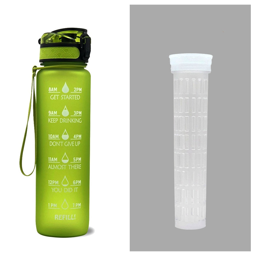 1L Motivational Water Bottle with Time Marker