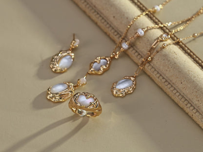 QL-D0338 Pure silver pearl necklaces